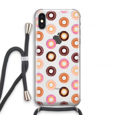 Donuts: iPhone X Transparant Hoesje met koord