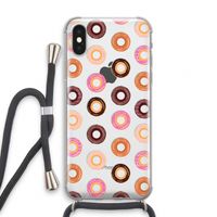 Donuts: iPhone X Transparant Hoesje met koord