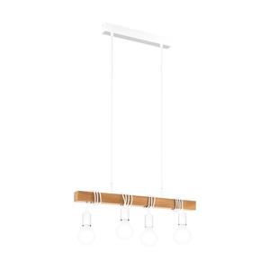 Eglo Houten hanglampTownshend 4-lichts hout met wit - 43704