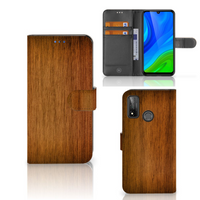 Huawei P Smart 2020 Book Style Case Donker Hout