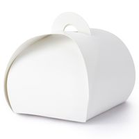 Cadeaudoosje Bonbon Wit - Bruiloft bedankje - 10x stuks - wit - 6 x 6 cm