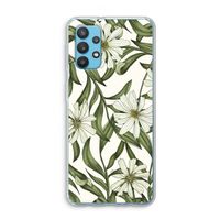 Wit bloemenpatroon: Samsung Galaxy A32 4G Transparant Hoesje