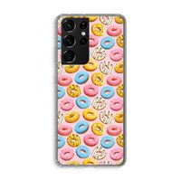 Pink donuts: Samsung Galaxy S21 Ultra Transparant Hoesje