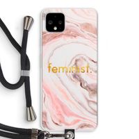 Feminist: Pixel 4 XL Transparant Hoesje met koord