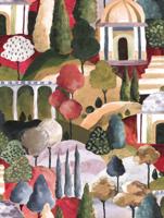 Novamur Leyla Behang met abstracte huizen en bomen - 81662