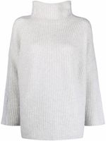 3.1 Phillip Lim pull en maille nervurée à col montant - Gris