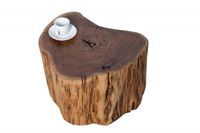 Massief houten salontafel GOA 50cm acaciaboomstamkruk bijzettafel handgemaakt - 35899 - thumbnail