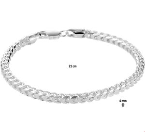 TFT Armband Zilver Gourmet 4,0 mm 21 cm