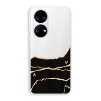 Gouden marmer: Huawei P50 Transparant Hoesje