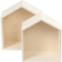 Creativ Company Showdozen, huizen, h: 22,5+25 cm, d: 12,5 cm, b: 19,5+22,5 cm, 2 stuk/ 1 set Creativ Company Showdozen, huizen, h: 22,5+25 cm, d: 12,5 cm, b: 19,5+22,5 cm, 2 stuk/ 1 set