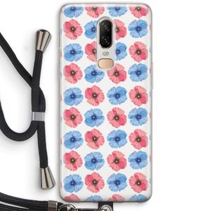 Klaproosjes: OnePlus 6 Transparant Hoesje met koord