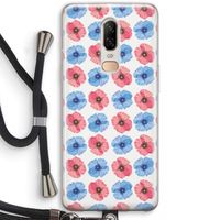 Klaproosjes: OnePlus 6 Transparant Hoesje met koord