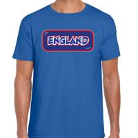 Verkleed T-shirt voor heren - Engeland - blauw - voetbal supporter - themafeest