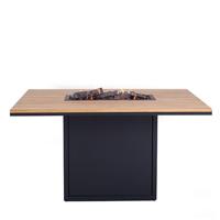 Cosiloft 120 relax excl. glasdining tafel black frame / teak top Cosi - Cosi