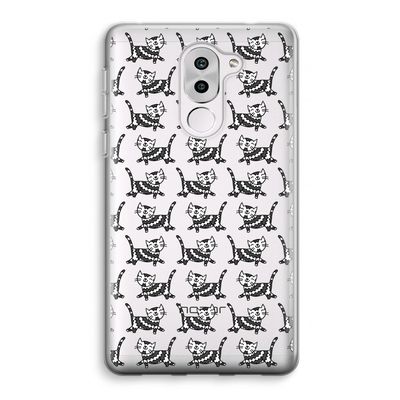 Zwarte poes: Honor 6X Transparant Hoesje