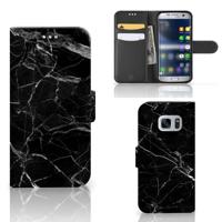 Samsung Galaxy S7 | Bookcase | Marmer Zwart - Origineel Cadeau Vader