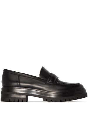 Gianvito Rossi mocassins Argo en cuir - Noir