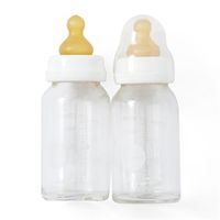 Glazen Babyflesjes Natuurrubber Speen 120 ml Set van 2 - thumbnail