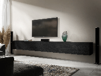 Tv-meubel KINGSTON 2 klapdeuren 280 cm zwart eik