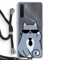 Cool cat: Oppo A91 Transparant Hoesje met koord