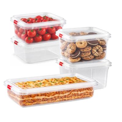 Plasticforte Vershoudbakjes set Frost - 5x stuks - vriezer bakjes - kunststof - diverse maten Plasticforte Vershoudbakjes set Frost - 5x stuks - vriezer bakjes - kunststof - diverse maten