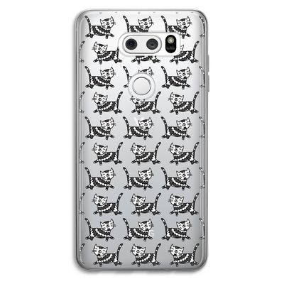 Zwarte poes: LG V30 Transparant Hoesje