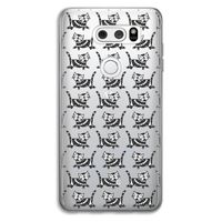 Zwarte poes: LG V30 Transparant Hoesje