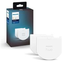 Philips Hue Wall Switch Module, 2, White Pack werkt met Alexa, Google Assistant en Apple HomeKit