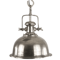 Hanglamp Valentina Industrieel 46 cm 1 Lichts Ruw Nickel - thumbnail