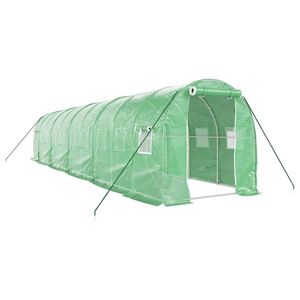 vidaXL Tuinkas met stalen frame 20 m² 10x2x2 m groen