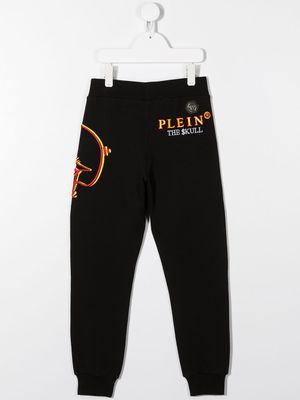 Philipp Plein Junior pantalon de jogging Teddy Bear - Noir