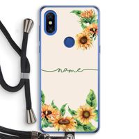 Zonnebloemen: Xiaomi Mi Mix 3 Transparant Hoesje met koord