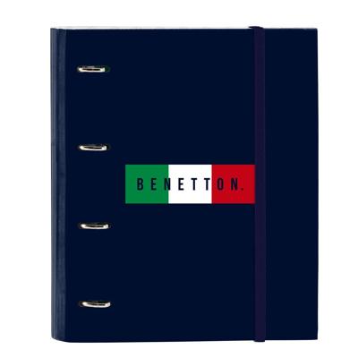 Ringmap Benetton Flag Marineblauw 27 x 32 x 3.5 cm