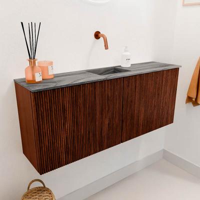 Toiletmeubel Mondiaz Joya Dlux | 100 cm | Meubelkleur Ruby | Faye wastafel Sombra Wasbak Midden | Zonder kraangat(en)