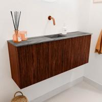 Toiletmeubel Mondiaz Joya Dlux | 100 cm | Meubelkleur Ruby | Faye wastafel Sombra Wasbak Midden | Zonder kraangat(en)