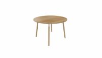 Tafel 9311 rond - 120 cm. - Wit - Toscaans noten - Beuken naturel - thumbnail