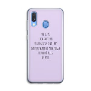 Relatief: Samsung Galaxy A40 Transparant Hoesje