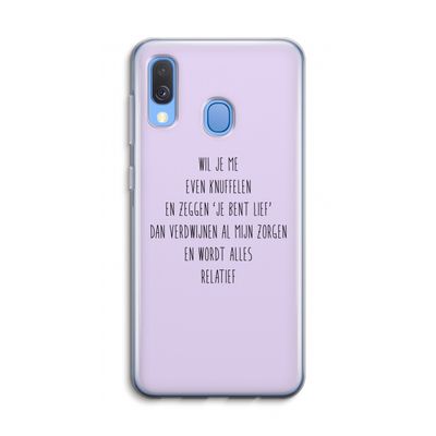 Relatief: Samsung Galaxy A40 Transparant Hoesje