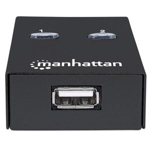 Manhattan neu 2 poorten USB 2.0-schakelaar Zwart