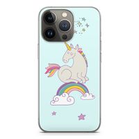 Regenboog eenhoorn: iPhone 13 Pro Transparant Hoesje Regenboog eenhoorn: iPhone 13 Pro Transparant Hoesje
