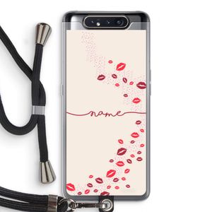 Kusjes: Samsung Galaxy A80 Transparant Hoesje met koord
