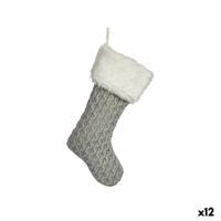 Kerstversiering Kerstsok Grijs Stof 28 x 4 x 46 cm (12 Stuks) Kerstversiering Kerstsok Grijs Stof 28 x 4 x 46 cm (12 Stuks)