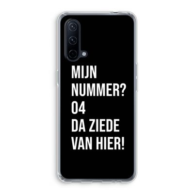 Da ziede van hier - Zwart: OnePlus Nord CE 5G Transparant Hoesje