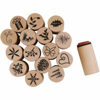 Creativ Company Deco art stempels, kerst, h: 26 mm, d 20 mm, 15 stuk/ 1 doos