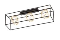 Fischer & Honsel Design plafondlampGesa zwart met goud - 20556
