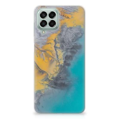 Samsung Galaxy M33 | TPU | Siliconen hoesje | Marble Blue Gold