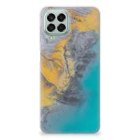 Samsung Galaxy M33 | TPU | Siliconen hoesje | Marble Blue Gold
