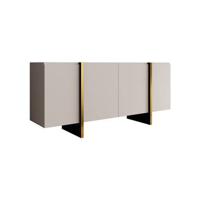 Meubella Dressoir Kelton - Beige - Goud - 180 cm - thumbnail