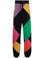 Palm Angels x Missoni pantalon de jogging colour block en maille - Noir