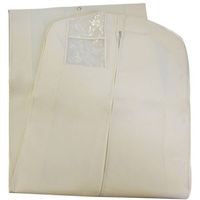 2x Extra lange witte beschermhoes voor kleding/kleren 65 x 180 cm - Kledinghoezen - thumbnail